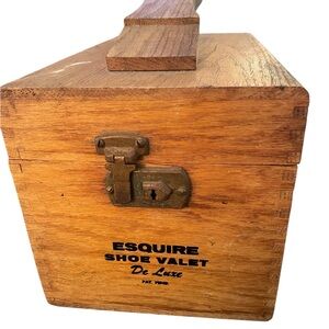 Vintage Esquire Shoe Valet De Luxe Wooden Box with accessories